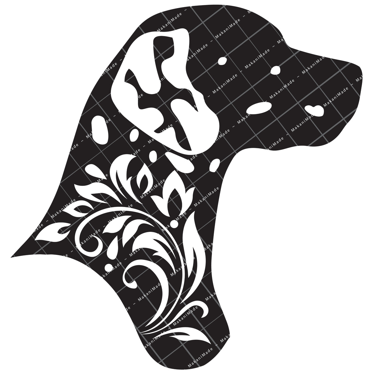 Profile Cutout Dalmatian Decal