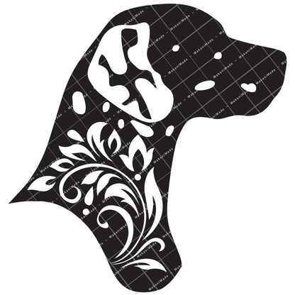Profile Cutout Dalmatian Decal