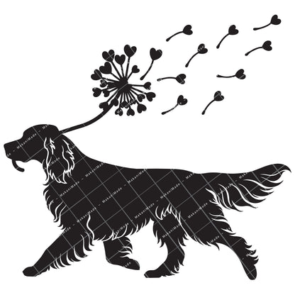 Dandelion Fluff English Setter Decal