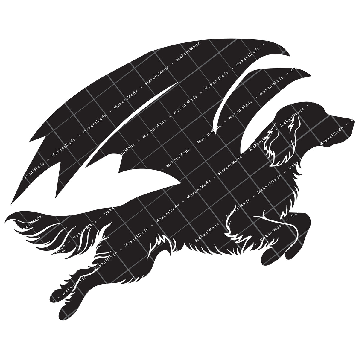 Leaping Dragon English Setter Decal