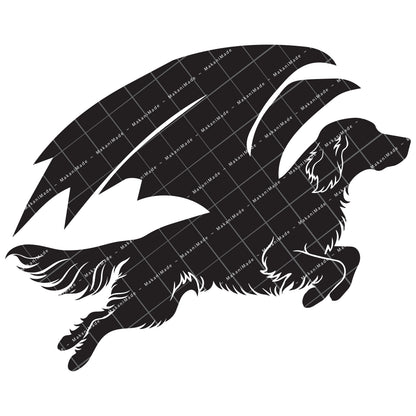 Leaping Dragon English Setter Decal
