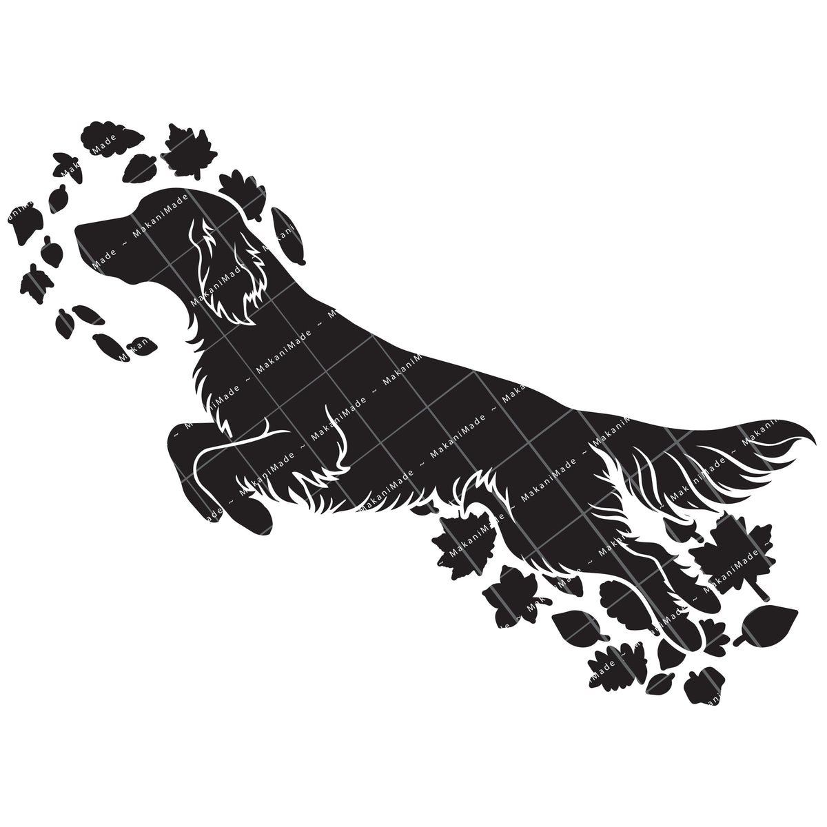 Fall Leaves English Setter Decal