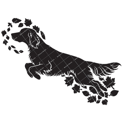 Fall Leaves English Setter Decal