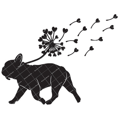 Dandelion Fluff French Bulldog Decal