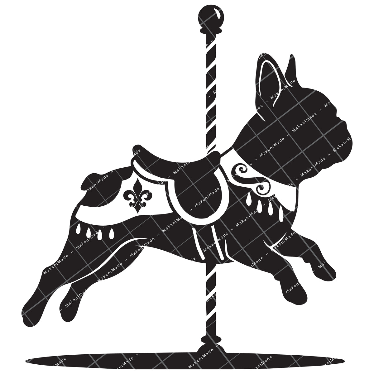 Carousel French Bulldog Decal