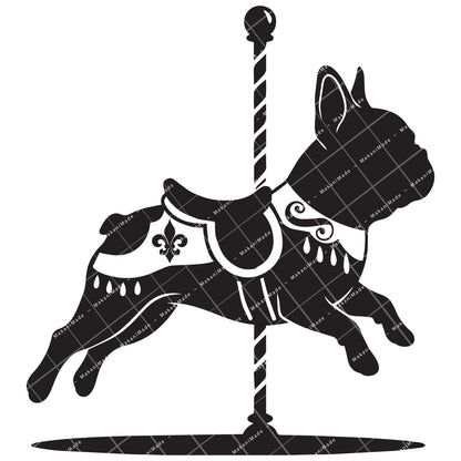 Carousel French Bulldog Decal