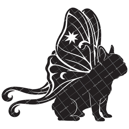 Moth Wing French Bulldog Decal