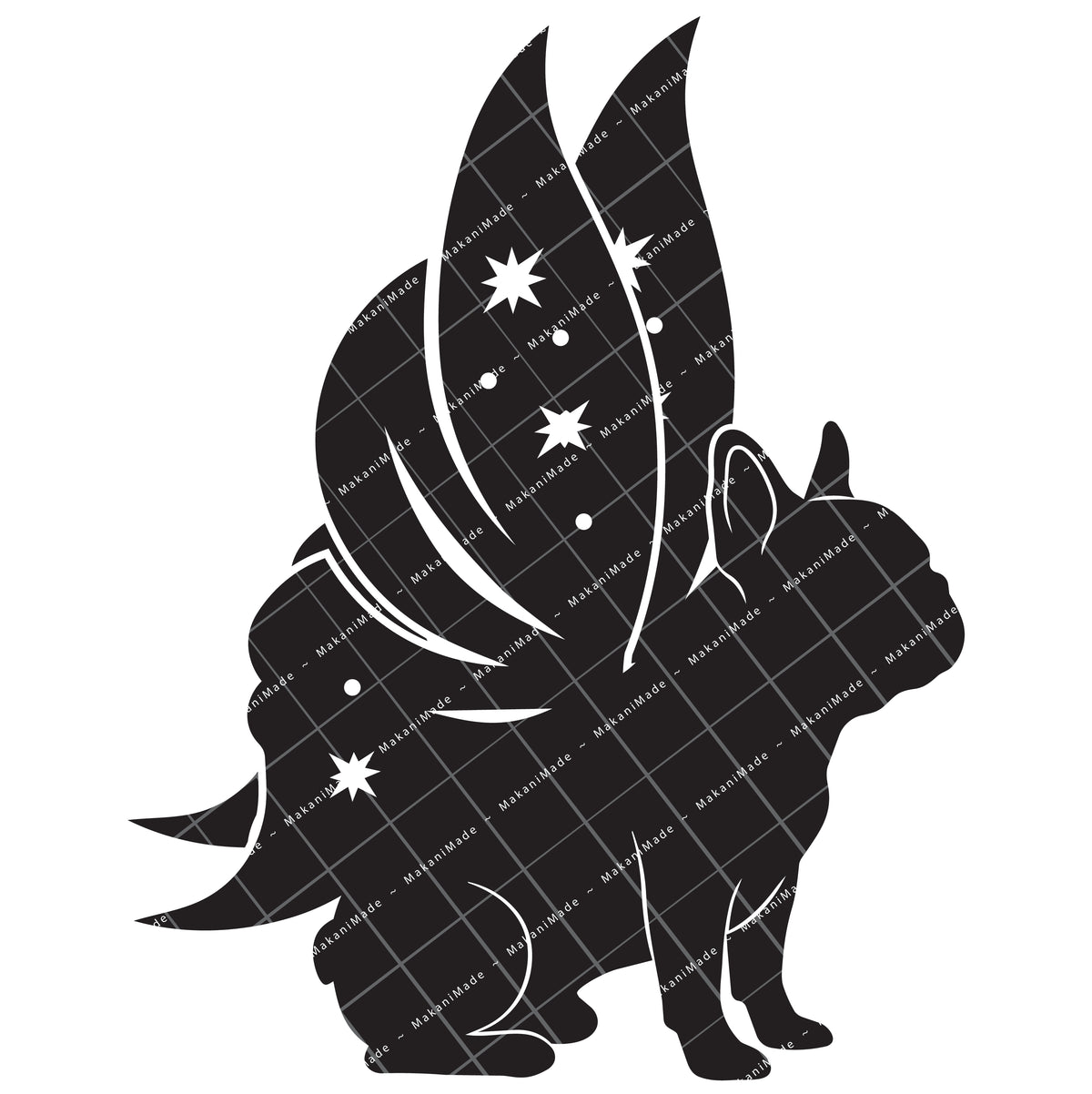 Fairy Wing French Bulldog Decal