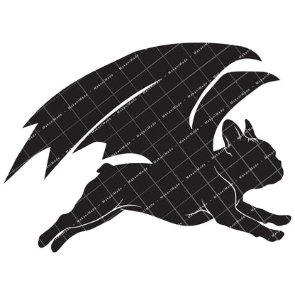 Leaping Dragon French Bulldog Decal
