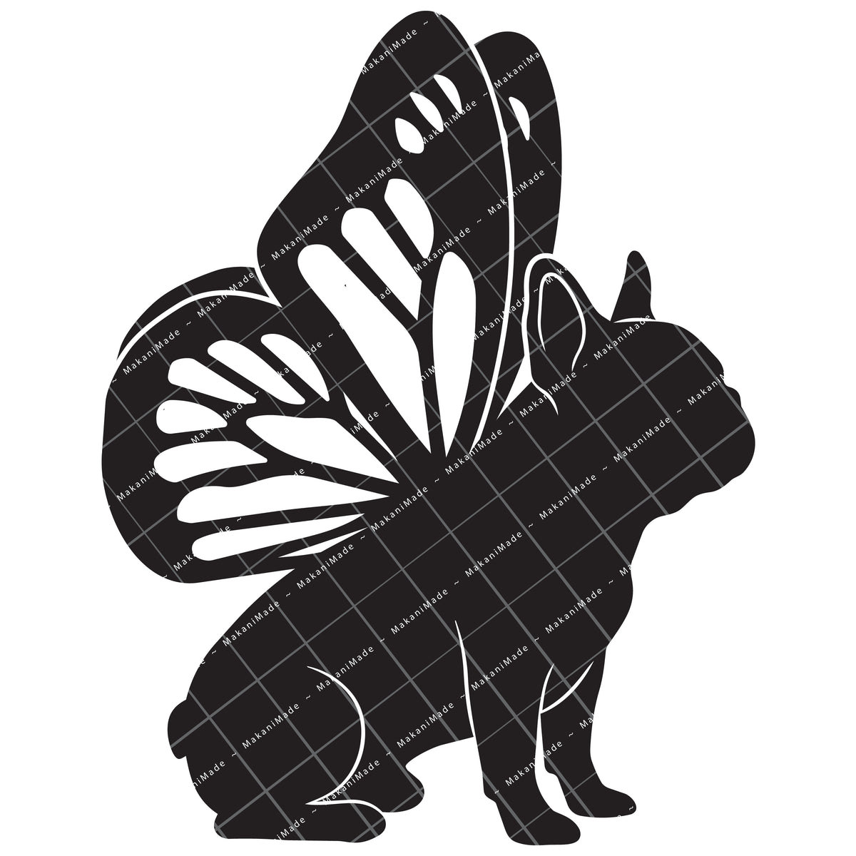 Monarch Wing French Bulldog Decal