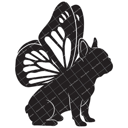 Monarch Wing French Bulldog Decal