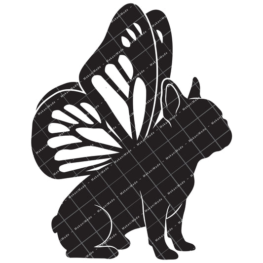 Monarch Wing French Bulldog Decal