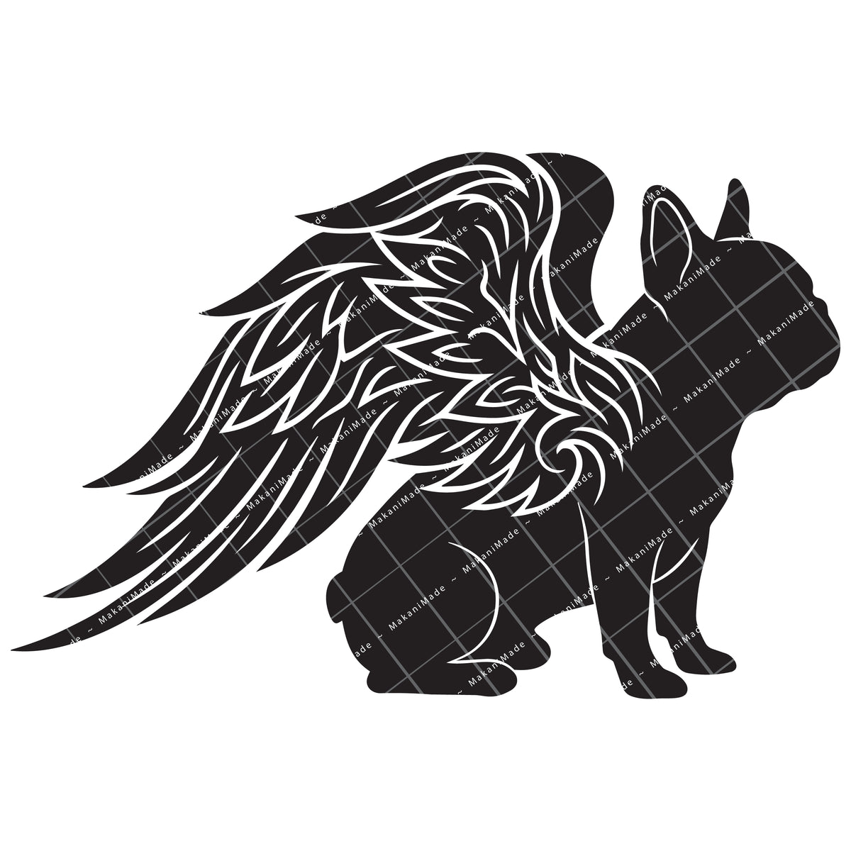 Angel Wing French Bulldog Decal