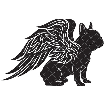 Angel Wing French Bulldog Decal