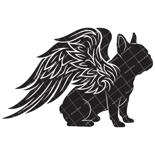 Angel Wing French Bulldog Decal