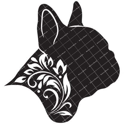 Profile Cutout French Bulldog Decal