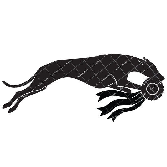 Coursing Rosette Greyhound Decal