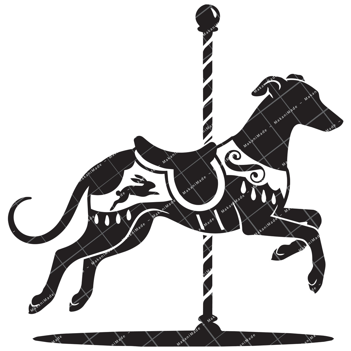 Carousel Greyhound Decal