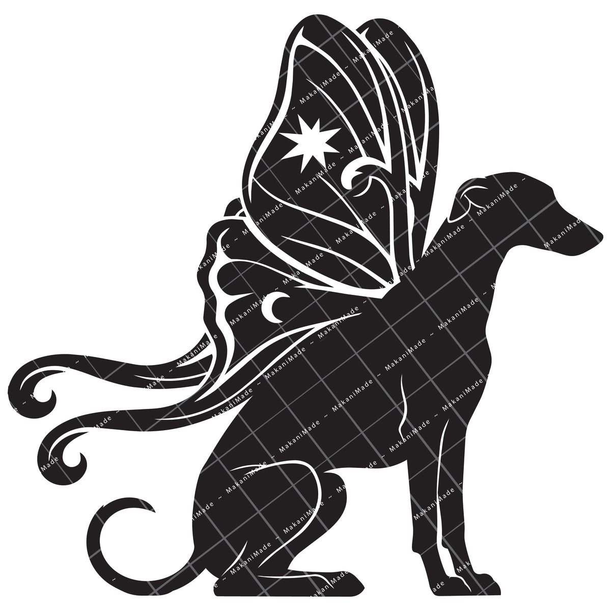 Moth Wing Greyhound Decal