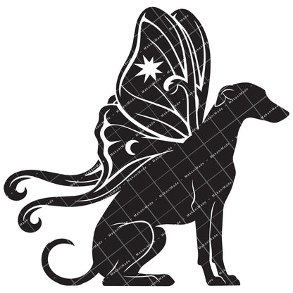 Moth Wing Greyhound Decal