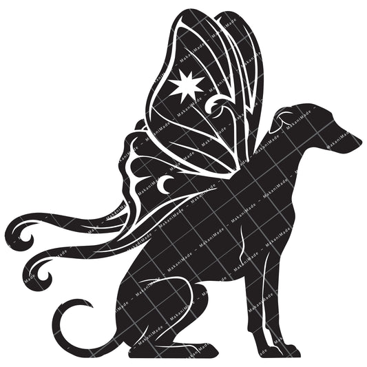 Moth Wing Greyhound Decal