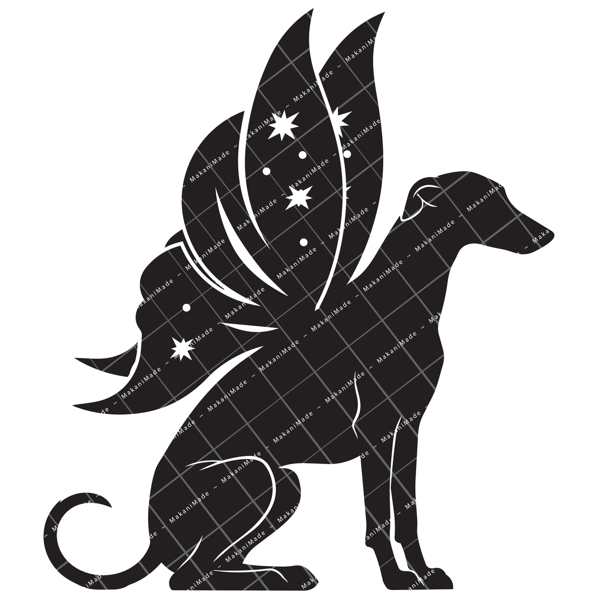 Fairy Wing Greyhound Decal