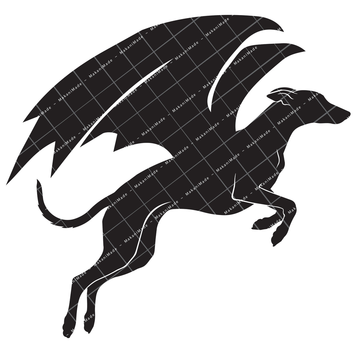 Leaping Dragon Greyhound Decal