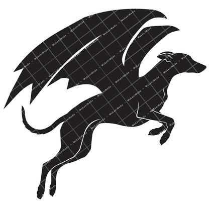 Leaping Dragon Greyhound Decal