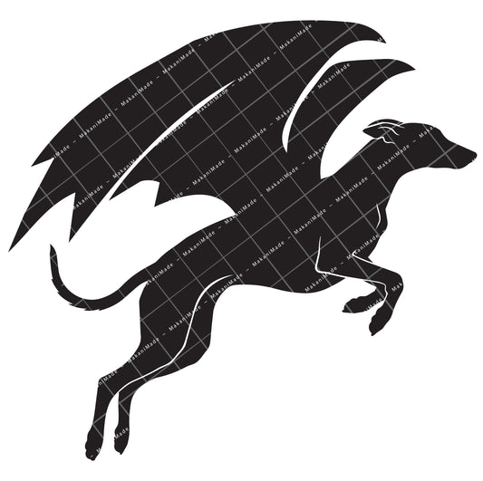 Leaping Dragon Greyhound Decal