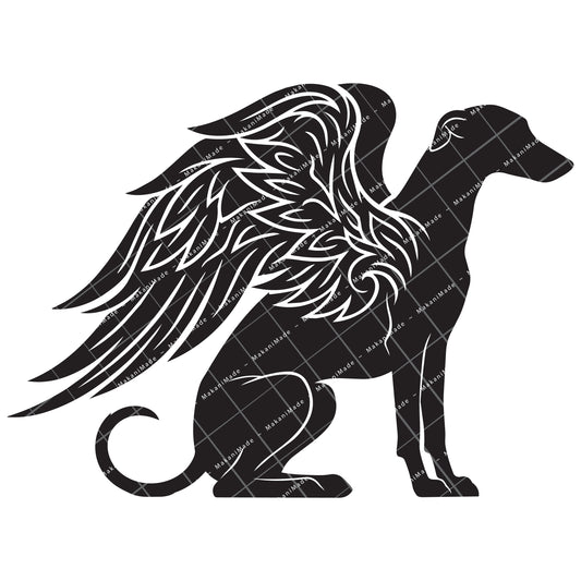 Angel Wing Greyhound Decal