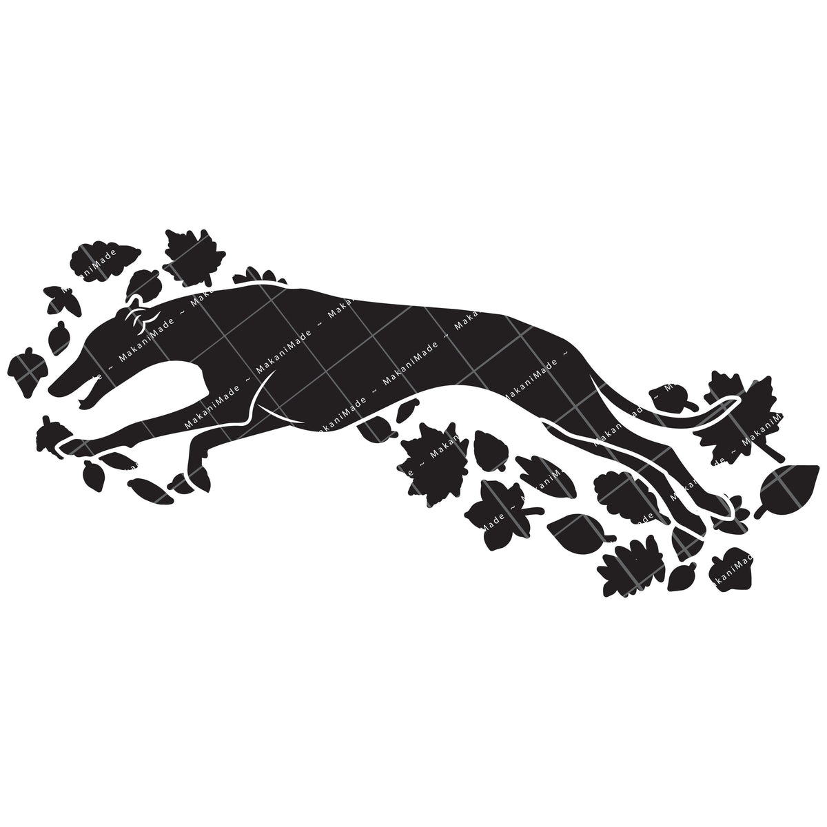 Fall Leaves Greyhound Decal