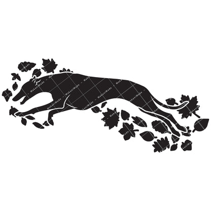 Fall Leaves Greyhound Decal