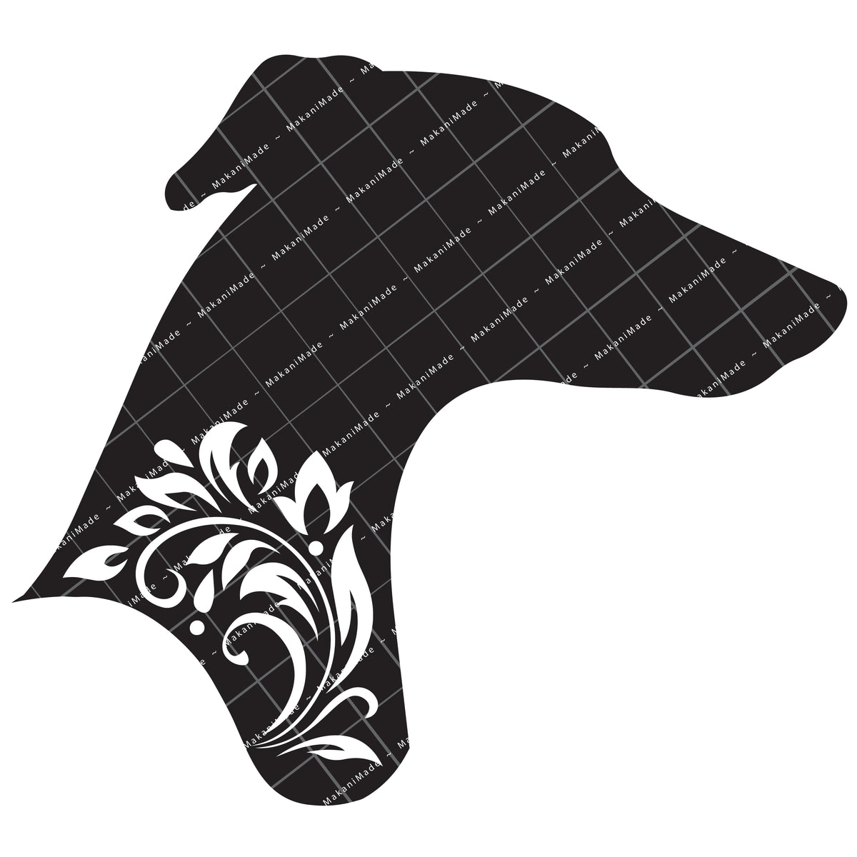 Profile Cutout Greyhound Decal