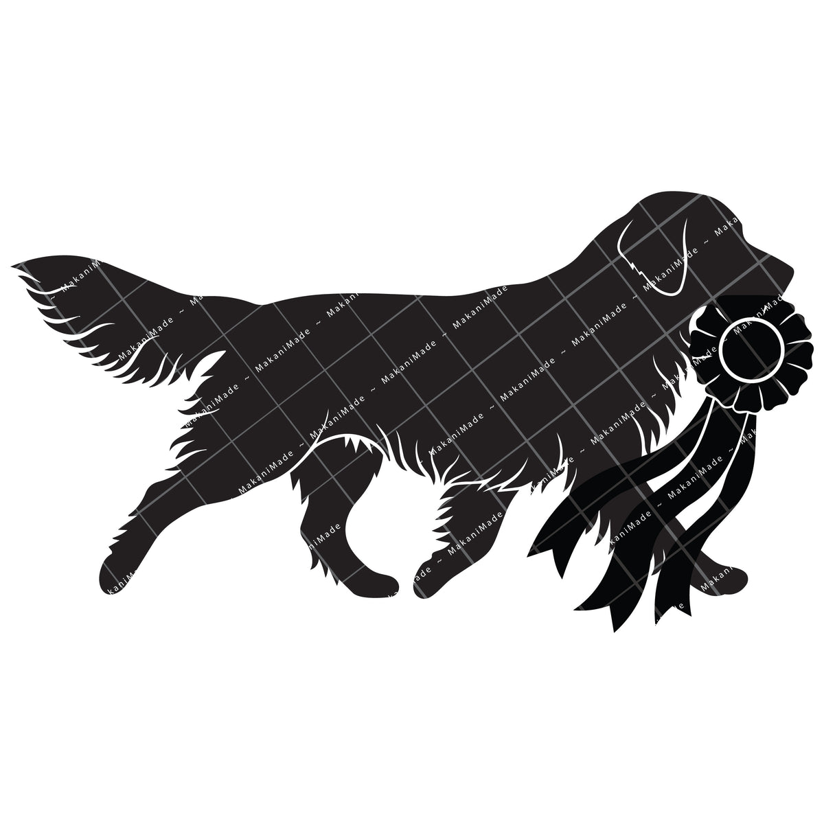 Rosette Winner Golden Retriever Decal