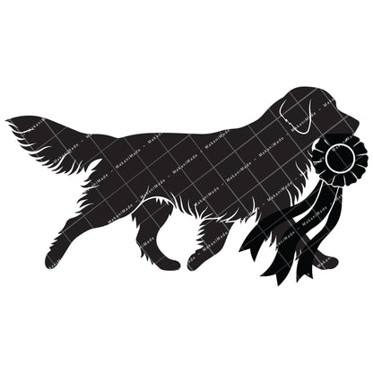 Rosette Winner Golden Retriever Decal
