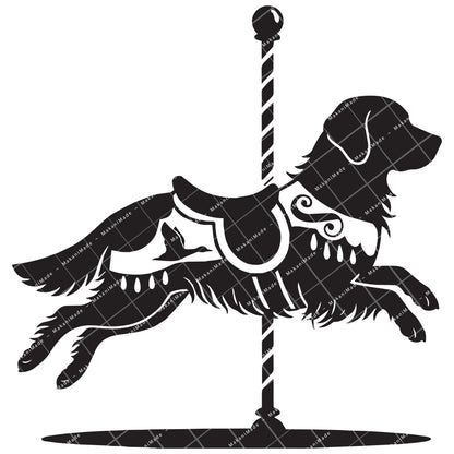 Carousel Golden Retriever Decal