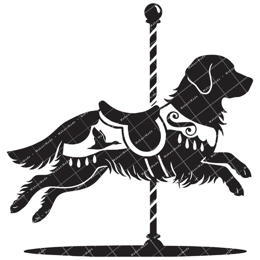 Carousel Golden Retriever Decal