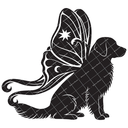 Moth Wing Golden Retriever Decal