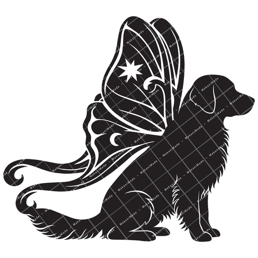 Moth Wing Golden Retriever Decal