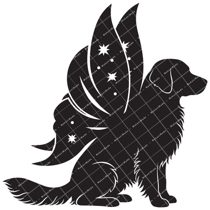 Fairy Wing Golden Retriever Decal