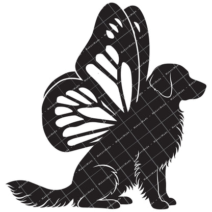 Monarch Wing Golden Retriever Decal