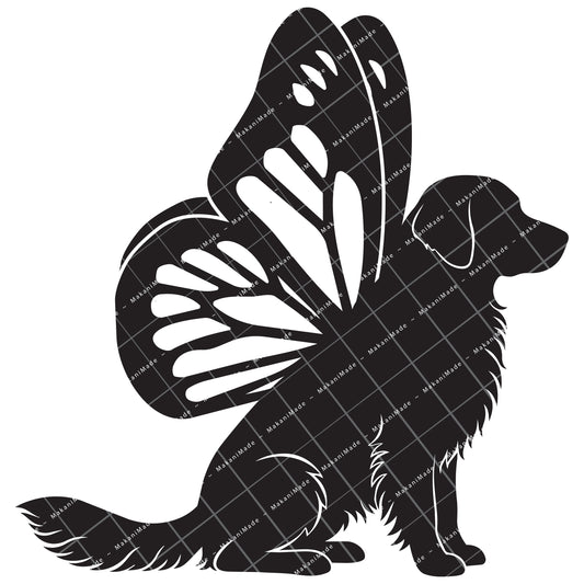 Monarch Wing Golden Retriever Decal