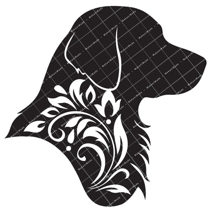 Profile Cutout Golden Retriever Decal