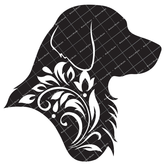 Profile Cutout Golden Retriever Decal