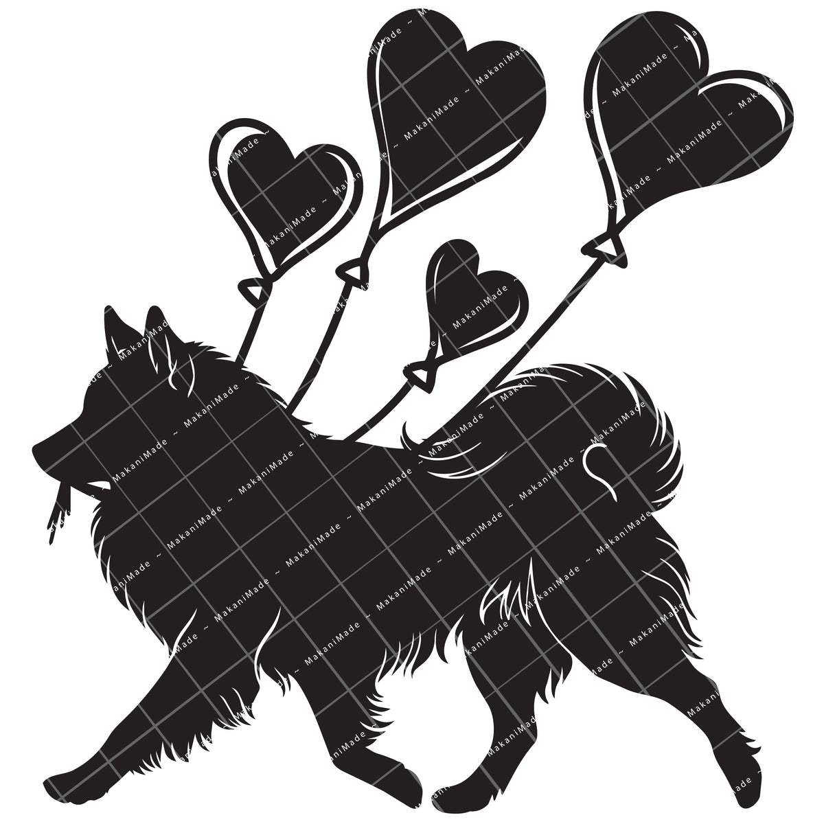 Heart Balloon Icelandic Sheepdog Decal