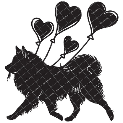 Heart Balloon Icelandic Sheepdog Decal