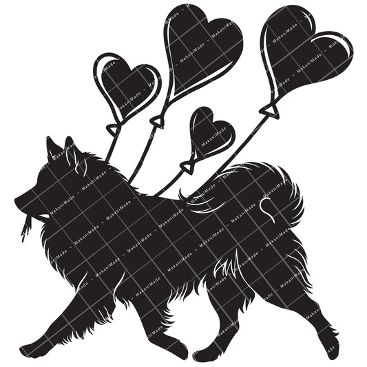 Heart Balloon Icelandic Sheepdog Decal