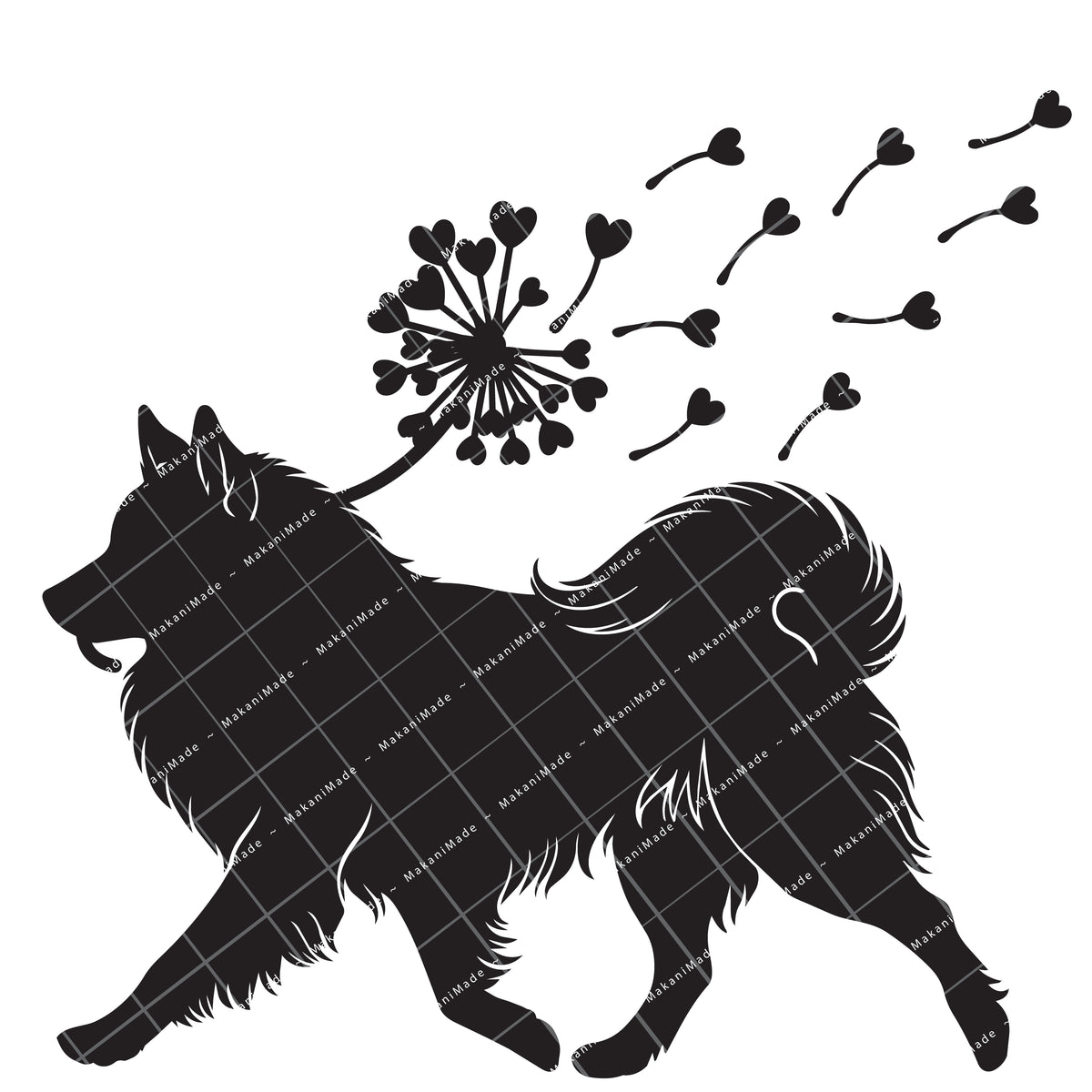 Dandelion Fluff Icelandic Sheepdog Decal