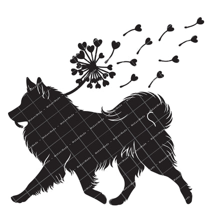 Dandelion Fluff Icelandic Sheepdog Decal