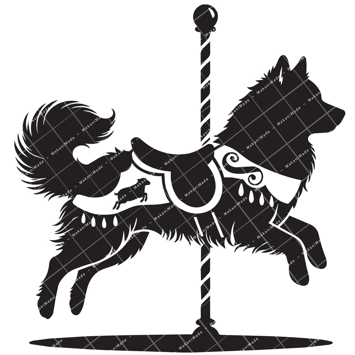 Carousel Icelandic Sheepdog Decal